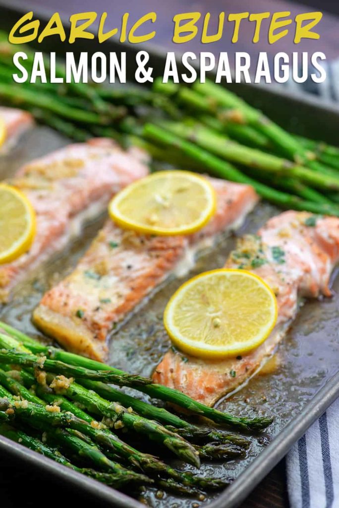 Garlic Butter Salmon and Asparagus