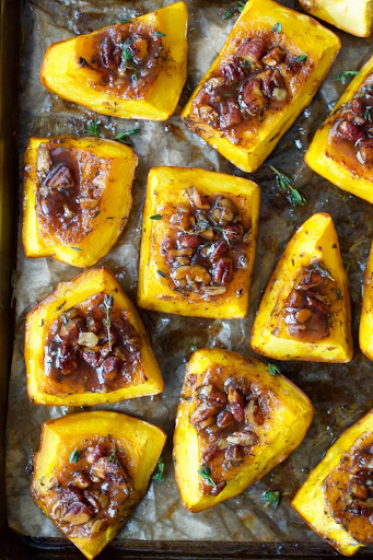 Roasted Pumpkin with Honey, Thyme & Pecans