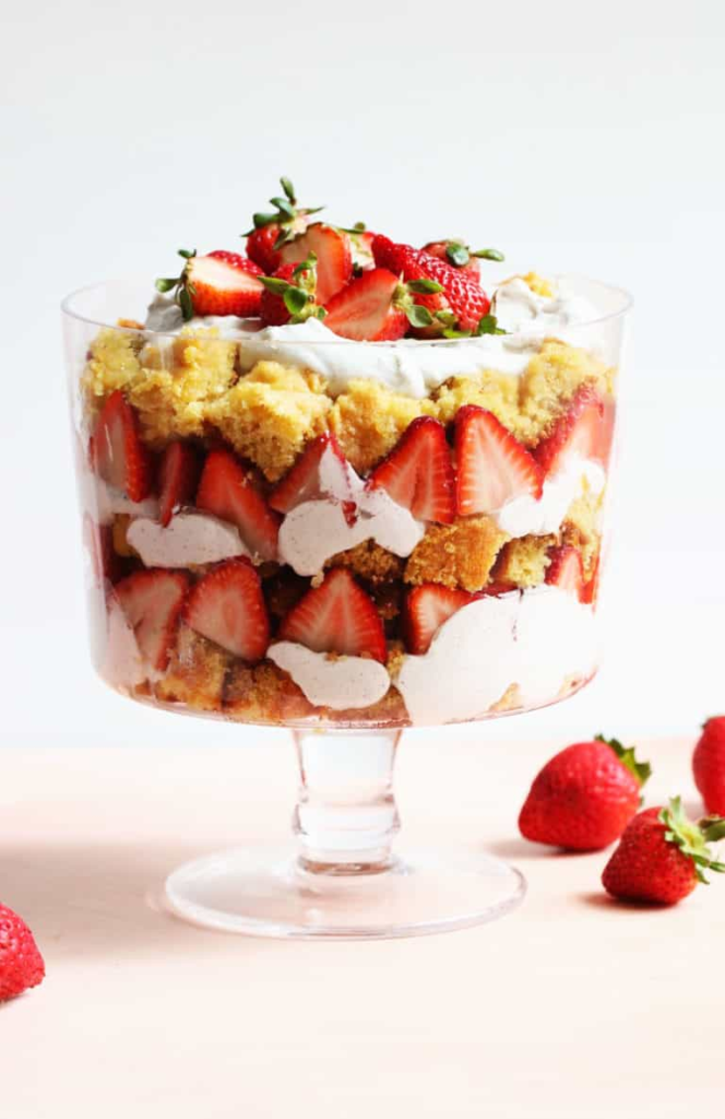 Strawberry Coconut Whipped Cream Trifle